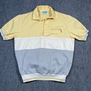 Leisure Life California Mens‎ Medium Short Sleeve Pullover Polo Yellow